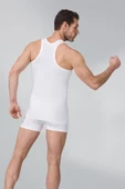 Namaldı Erkek Likralı Rambo Atlet 3'Lü Paket - 183  Beyaz XL - 2