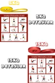2li SET 5+15 KG Direnç Bandı Seti Kas Geliştirme Lastiği Fitness Pilates Cross Training Bant thumbnail 5