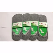 6 Adet Dündar Erkek Bambu Silikonlu Dikişsiz Babet Çorap  Gri 41-45 thumbnail 1
