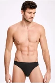 İlke Erkek Sport Likralı Slip Külot 1210 - 3 Adet  Siyah 2XL thumbnail 1
