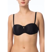 NBB Straplez Sırt Şeffaf Sütyen 3616  Siyah 80B thumbnail 1