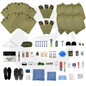 KARCAMP 6'lı Vip Askeri Tıraş Malzemesi ile İç Çamaşır ve Temizlik Seti - 1