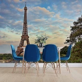 Fransa Paris Eyfel Kulesi Manzarası Duvar Kağıdı Baskı - 5