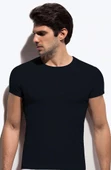 Yıldız Erkek Modal Likralı O Yaka Fanila Atlet -335-336-337  Siyah 2XL - 2