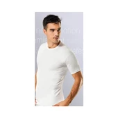 Namaldı 181 Bisiklet Yaka Likralı Yarım Kol Fanila- 1 Adet  Beyaz XL thumbnail 1