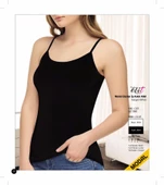 Tutku Elit Kadın Modal Likralı İp Askılı Atlet 2001- 12 Adet  Siyah M thumbnail 2