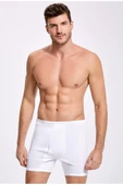 İlke Erkek Paçalı Boxer Külot Pamuklu 117 -6 Adet  Beyaz 3XL thumbnail 1