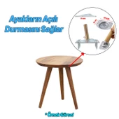 Ahşap Mobilya Ayağı 3 Adet Aparatlı 50 cm Sehpa Zigon Orta Masa Puf Tabure Tv Ünitesi Ayakları M8 thumbnail 3