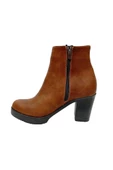 Efsun 2303-22 Yağlı Deri Fashion Fermuarlı Kadın Bot thumbnail 2