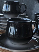 Şirinköy Siyah 6 lı Kahve Fincan Takımı 150 Ml. - 2