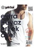 Yıldız Erkek Süprem Ekstra Beyaz Askılı Atlet 00 - 12 Adet  Beyaz XL - 2