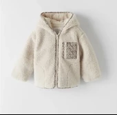 ZARA ÇOCUK/KIZ ÇOCUK BASKILI CEPLİ POLAR CEKET - 5