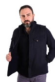 ESER - 7-7 Gabardin Polarlı Yelek - Kışlık - Lacivert - 3