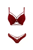 Le Jardin Kadın Silikonlu Biye Şeritli Dantelli Destekli Sütyen Takımı 5025 - 1 Adet  Bordo 90B thumbnail 1