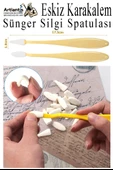 Sünger Silgi Spatulası 1 Paket Eskiz Karakalem Karıştırıcı Sünger Silici Spatula Eskiz Sileceği thumbnail 3