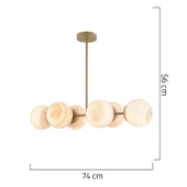 Apliqa ERDA 6LI ESKİTME AVİZE Modern Mutfak Yemek Masası Üstü Yatak odası Salon Avize thumbnail 5