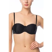 Nbb 3520 Destekli Straplez Sütyen  Siyah 85B thumbnail 1