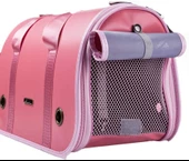 Kedi Köpek Omuz Askılı Taşıma Çantası Pembe 51x22x27 cm - 1
