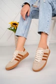 Adidas spezial bej kahve bayan sneaker - 3
