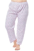 Kapbirtane Kadın Uzun Tek Alt Pijama Çiçek Desenli  Jumbo Boy 3- Adet  4XL Karışık Renk - 2
