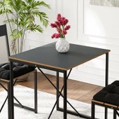 Eportatif Mutfak Masası Minderli 2 Kişilik Balkon Masa Takımı Füme 1494 thumbnail 4