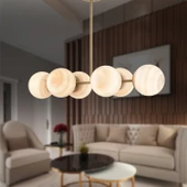 Apliqa ERDA 6LI ESKİTME AVİZE Modern Mutfak Yemek Masası Üstü Yatak odası Salon Avize thumbnail 1