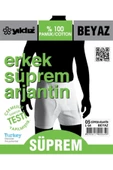 Yıldız Erkek Süprem Arjantin Paçalı Don Külot 05 - 6 Adet   Beyaz S - 2