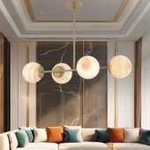 Apliqa ERDA 4LÜ ESKİTME AVİZE Modern Mutfak Yemek Masası Üstü Yatak odası Salon Avize thumbnail 1