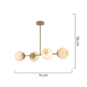 Apliqa ERDA 4LÜ ESKİTME AVİZE Modern Mutfak Yemek Masası Üstü Yatak odası Salon Avize thumbnail 6