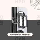 NPO Diamond PP(Polipropilen) Büyük Boy Kırılmaz Valiz - Açık Gri - 4