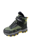Callion 06P Deri Çocuk Sneakers Bot Haki Siyah Sarı - 1