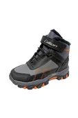Callion 06P Deri Çocuk Sneakers Bot Füme Siyah Oranj - 1