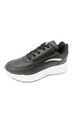 Radisson 078 Deri Fashion Sneakers Ayakkabı 36-40 Siyah Beyaz - 1