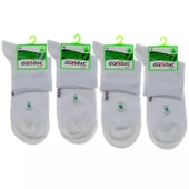 Dündar Erkek Plus Bambu Kısa Konç Çorap 4131/1 - 12 Adet  Beyaz 41-45 thumbnail 2