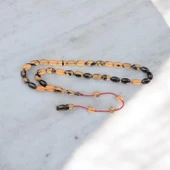 Özel Seri İmzalı Sistem Püsküllü 11x7 mm Kapsül Kesim Ateş Kehribar Tesbih thumbnail 1