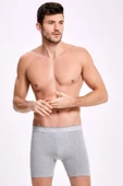 İlke Erkek Uzun Likralı Boxer 005 - 6 Adet  M Gri thumbnail 2