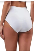 Yıldız Kadın Modal Yüksek Bel Silikonlu Likralı Toparlayıcı Külot 4200 - 6 Adet  Beyaz L - 2