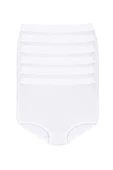 Yıldız Kadın Modal Yüksek Bel Silikonlu Likralı Toparlayıcı Külot 4200 - 6 Adet  Beyaz L - 4