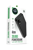 Powerway 20.000 Mah Kablolu Dijital Göstergeli 20.000 Mah Garantili Dahili Stand TX209 Siyah Powerbank - 1