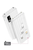 Powerway 20.000 Mah Kablolu Dijital Göstergeli 20.000 Mah Garantili Dahili Stand TX209 Beyaz Powerbank - 2