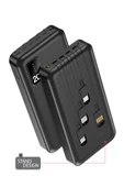 Powerway 20.000 Mah Kablolu Dijital Göstergeli 20.000 Mah Garantili Dahili Stand TX209 Siyah Powerbank - 2
