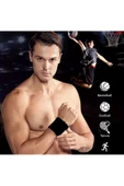 2 Adet Düz Renk Spor Fitness Ter Havlu El Bileklikleri Pamuklu Likralı - 5