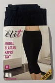 Tutku Elit Kadın Modal Likralı Kapri Tayt 2102 - 3 Adet   Siyah L - 3