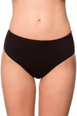 Aydoğan Kadın Pamuklu Likralı Bikini Slip Külot -12 Adet  Siyah 2XL - 1