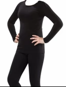 Tutku Kız Çocuk Termal Alt Üst Takım - 0835-0836  Siyah 8-10 Yaş thumbnail 1