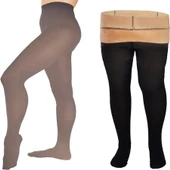 Larosa Kadın Polar Termal Kışlık Külotlu Çorap - 1 Adet  Siyah L - XL thumbnail 2