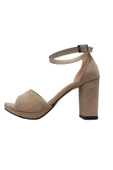 Önder 33011-22 Süet 10mm Platform Fashıon Kadın Sandalet - 5