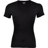 3'Lü Yıldız 355-356 Erkek Derin V Yaka Kısa Kollu T-Shirt  Siyah S thumbnail 1