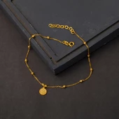 Tuğralı 22 Ayar Dorika Altın Halhal thumbnail 2