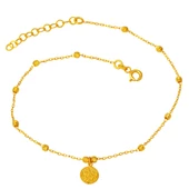 Tuğralı 22 Ayar Dorika Altın Halhal thumbnail 1